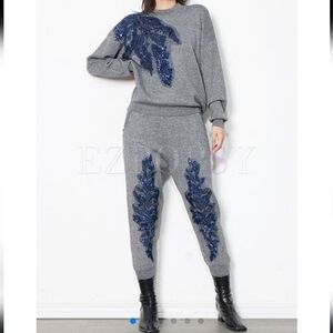 Ezpopsy two piece outfit sweater material